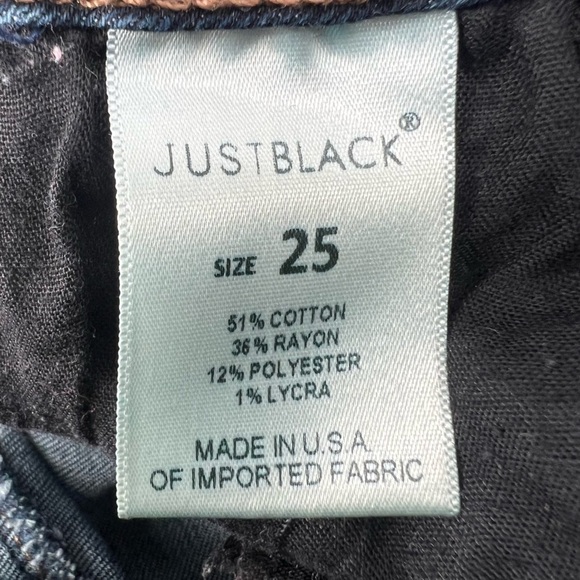 Just Black Blue Skinny Jeans Size 25 Women’s - Picture 4 of 5